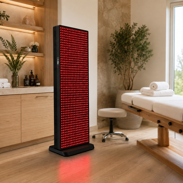 EXESAS     1216 LED, 6080W Dual-Chip, Red Light Therapy Device for Full Body, 4-Wavelengths Infrared LED Panel for Skin, Weight, Pain, Wellness
