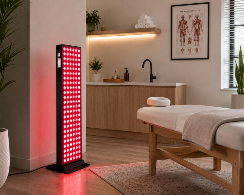 EXESAS 120 LED, 600W Dual-Chip, Red Light Therapy Device for Full Body, 4-Wavelengths Infrared LED Panel for Skin, Weight, Pain, Wellness